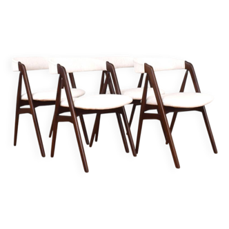 Mid-Century Danish Teak Dining Chairs by Th Harlev for Farstrup, 1960s, Set