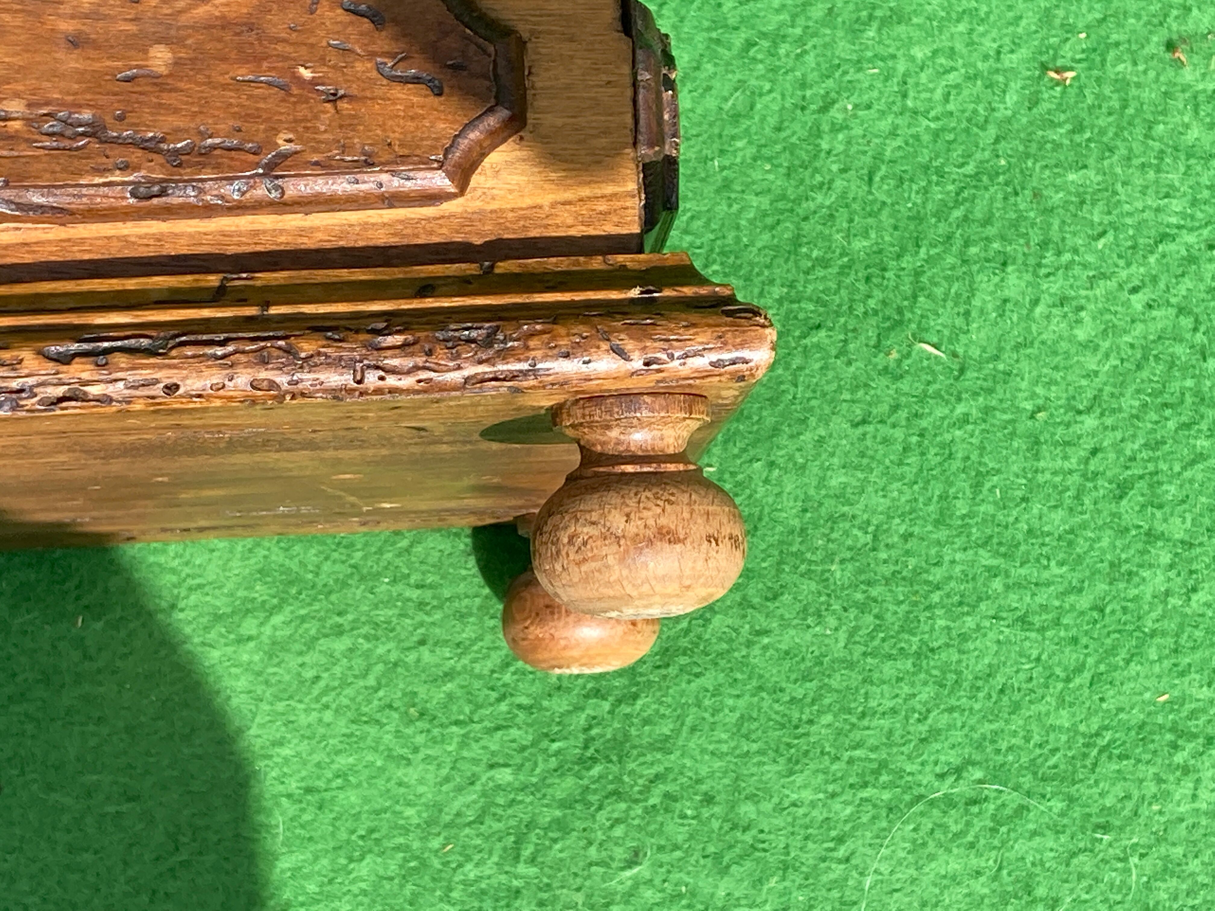 1950s Italian brass and wood wine rack with drawer