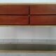 Console à tiroirs en laiton et bois années 70