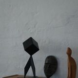 Abstract decorative Scandinavian metal sculpture from the mid-20th century, around the 1950s.