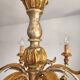 Antique gilded silver chandelier Florentine Rococo Louis XV Italy