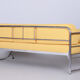 Canapé tubulaire en cuir jaune Bauhaus entièrement restauré, Robert Slezák, années 1930