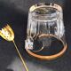 Ice bucket, moulded crystal made in Belgium by Val Saint Lambert