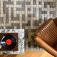 Modern wool rug 192x150cm