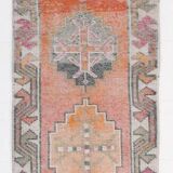88x344 Cm Turkish Vintage Runner, Wool Runner Rug, Hallway Runner,