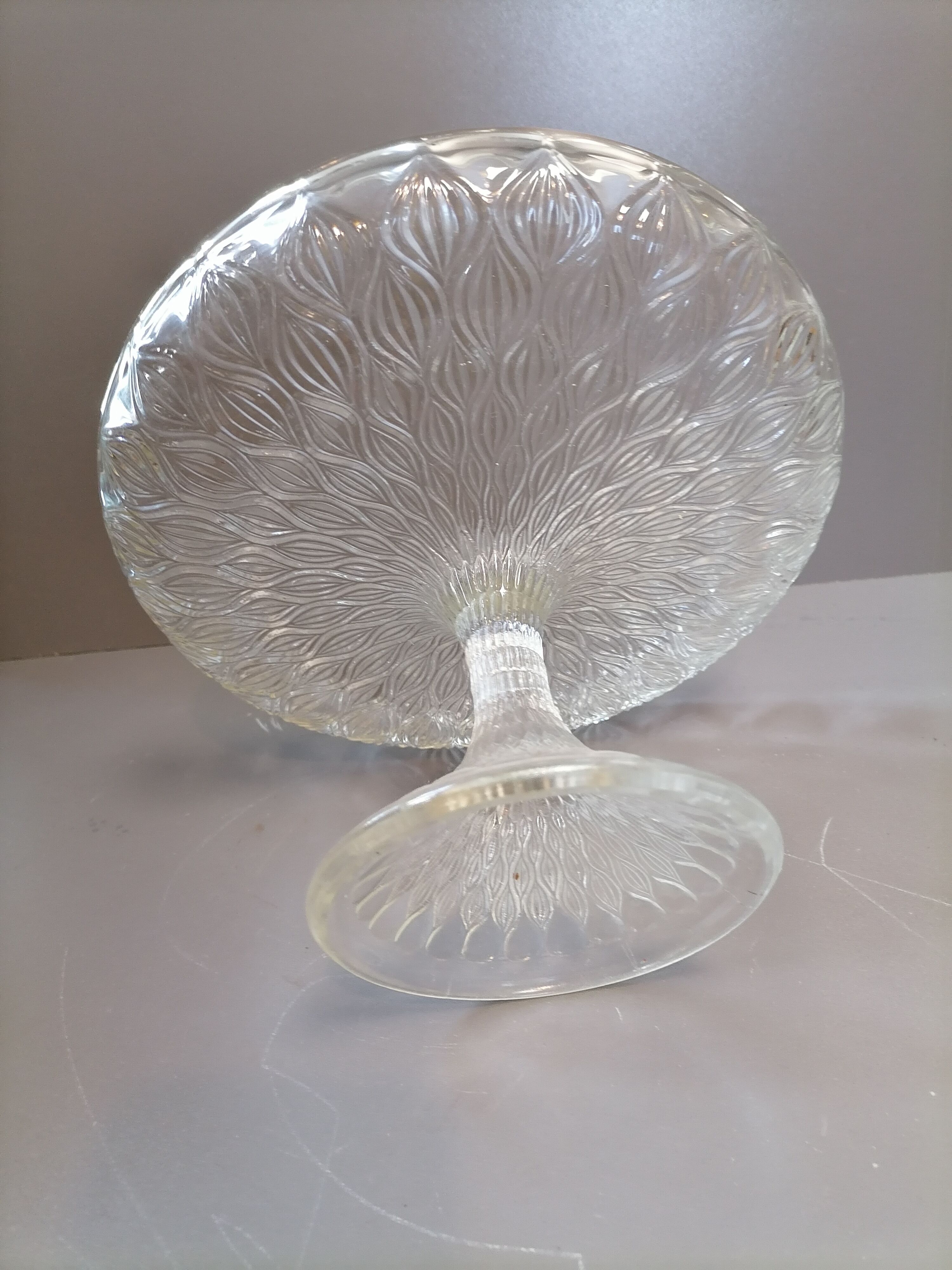Compotier en verre vintage