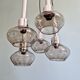 Cascade chandelier in chrome metal and smoked glass, 1970s