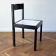 Ensemble de 6 chaises à manger noir et blanc du milieu du siècle