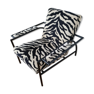 Cowhide armchair