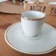 6 CNP mocha cups gilded with fine 24 carat gold