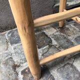 High wood and rope stool