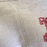 Country sheet in large linen marked FD
