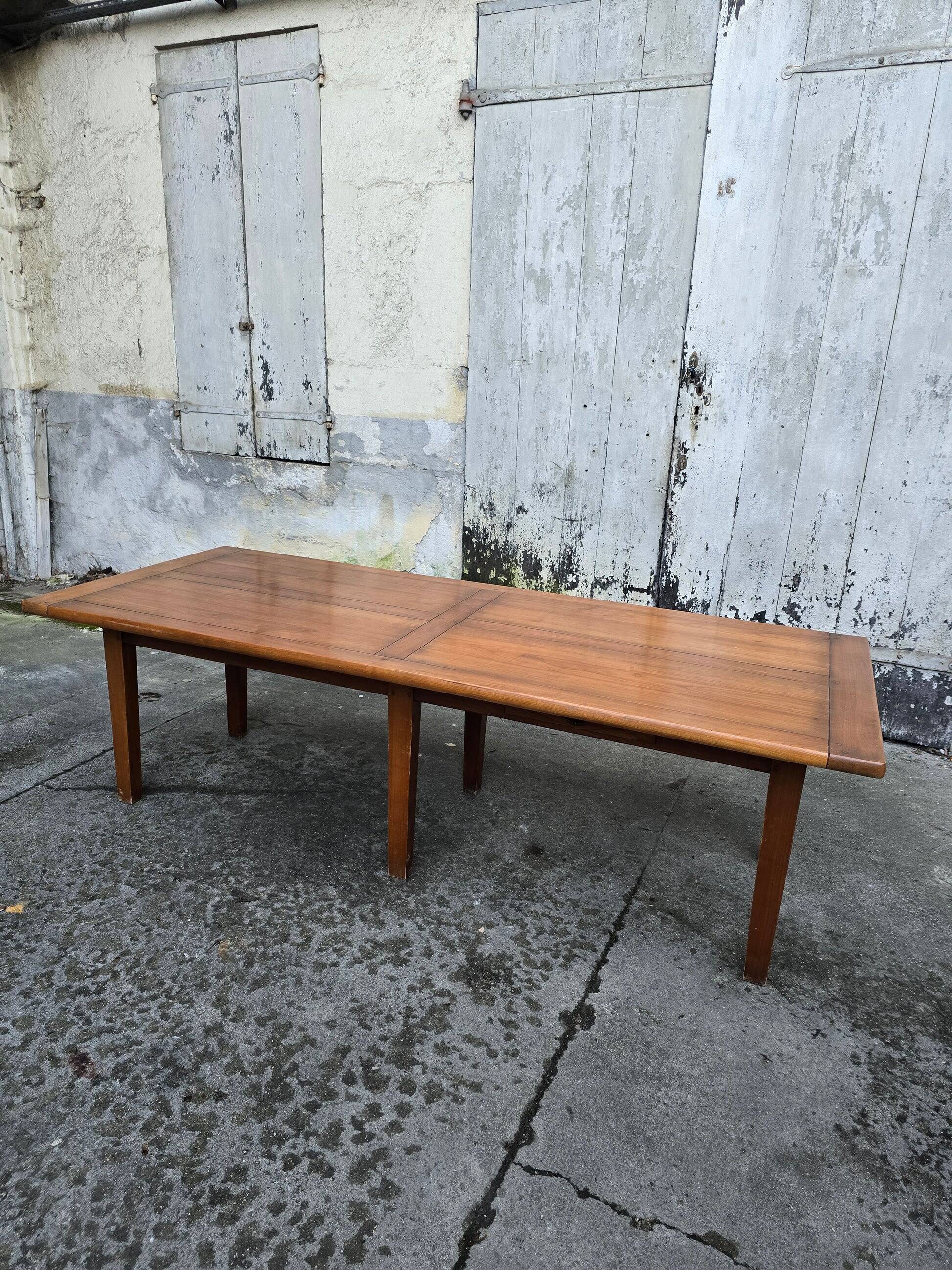 Large solid wood dining table - 2.5m