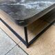 Square table Torei in grey Carnico marble, Cassina