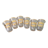 Six verres gobelets à alcool vintage