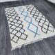 Tapis bérbere blanche décoré 250cmx150cm