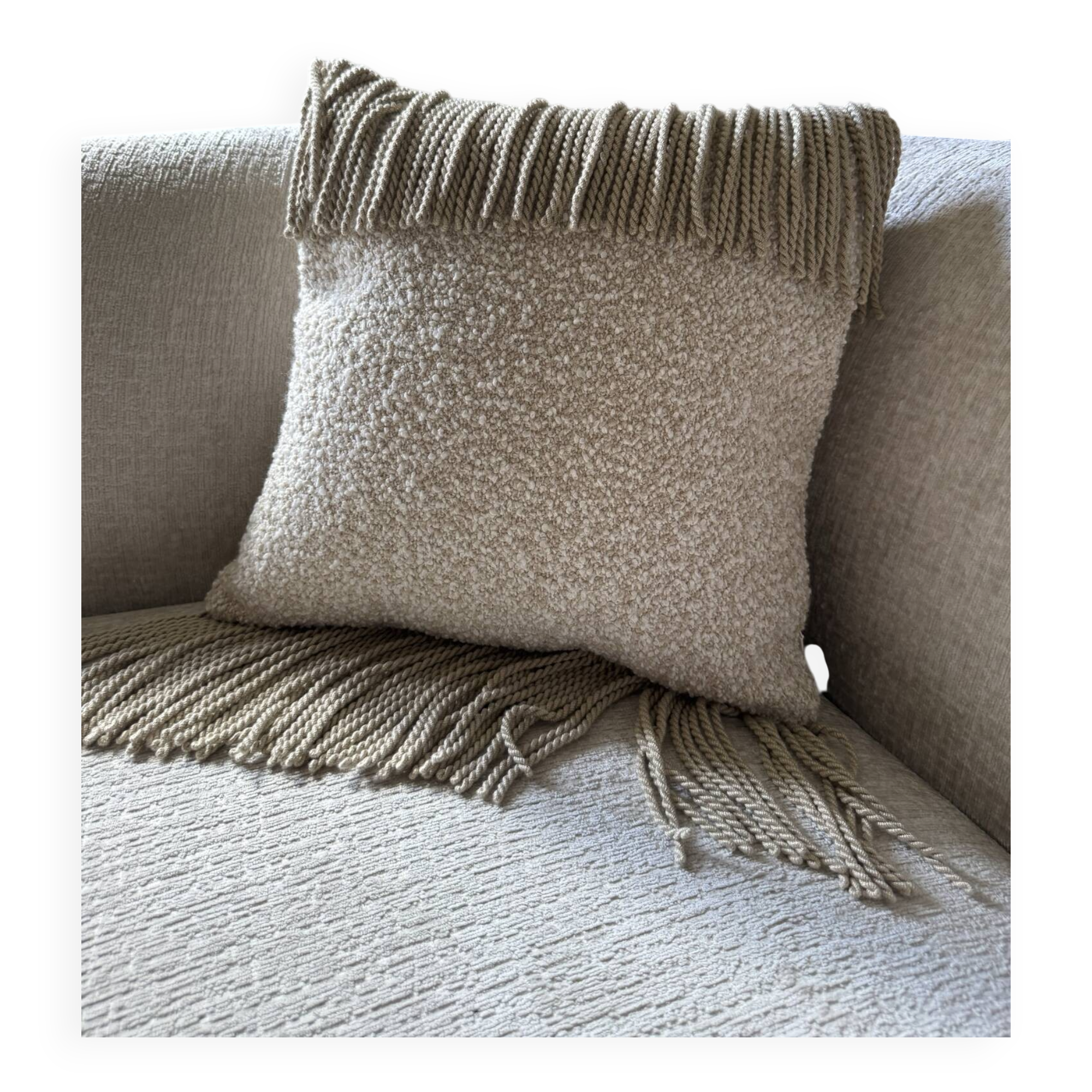New design cushion "lien" cream - living objects & furniture (55x55)