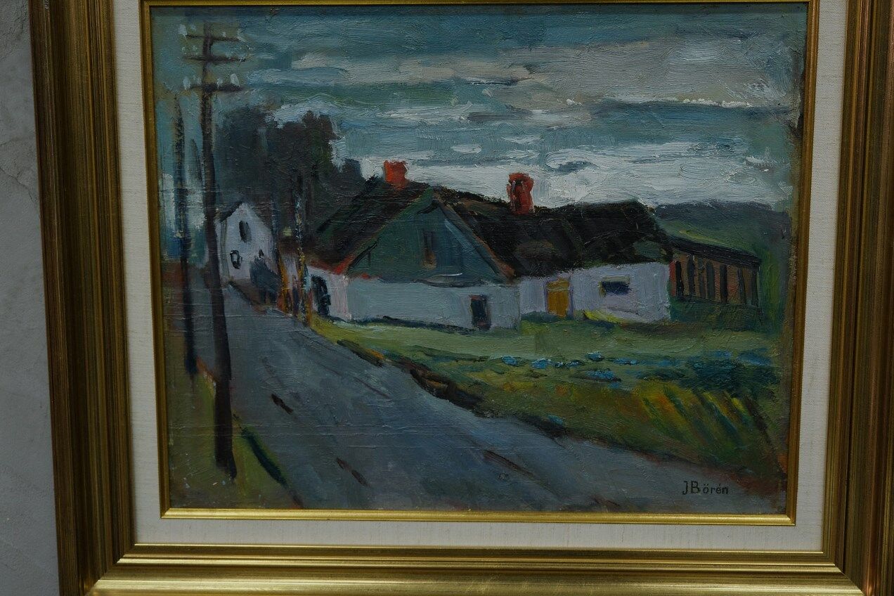 John Börén, Swedish modern landscape, 1960s, Oil painting, Framed