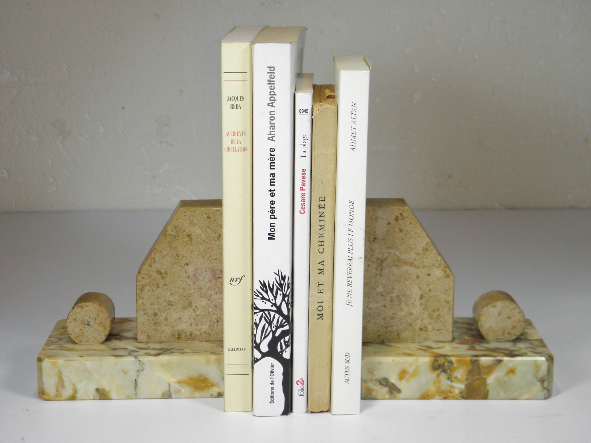 Pair of Marble Bookends from the Art Deco period