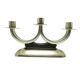 Three-armed candelabrum, Art Deco, silver-plated brass, Quist, Germany, 1950s.