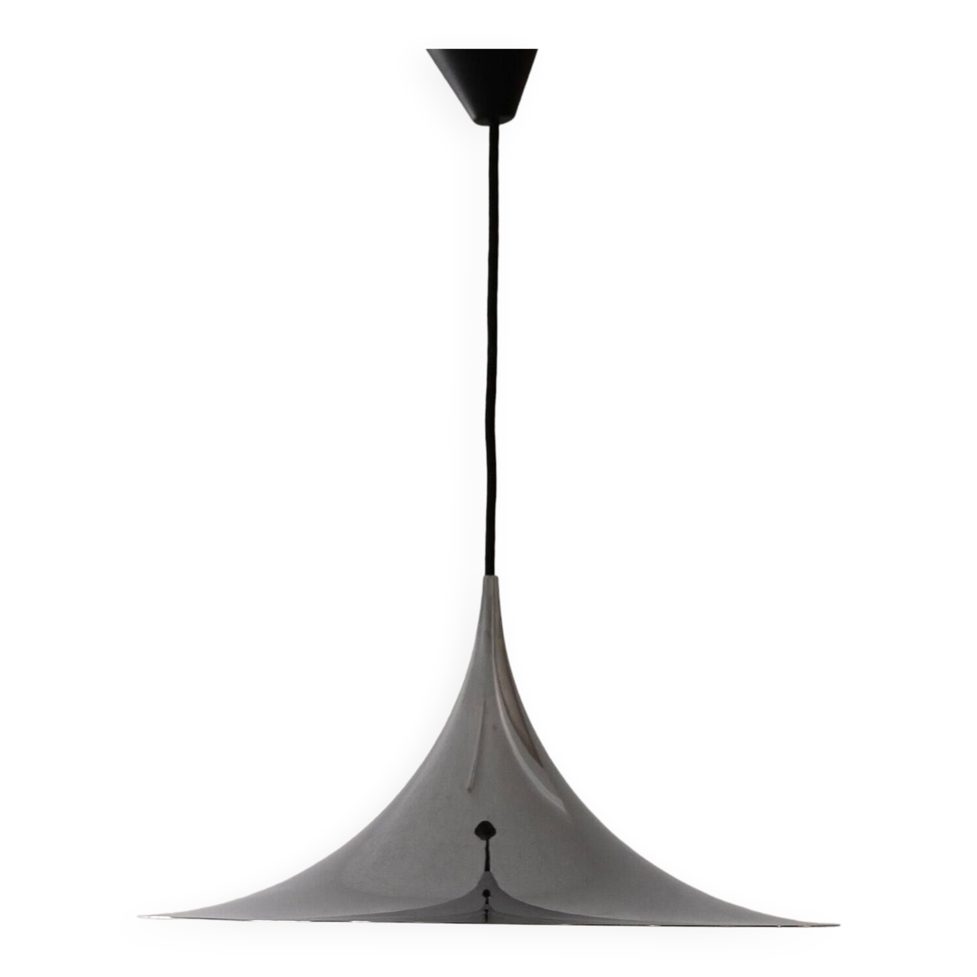 Silver metal pendant light by Bonderup & Thorsten