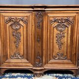 Louis XV style carved walnut chest of drawers