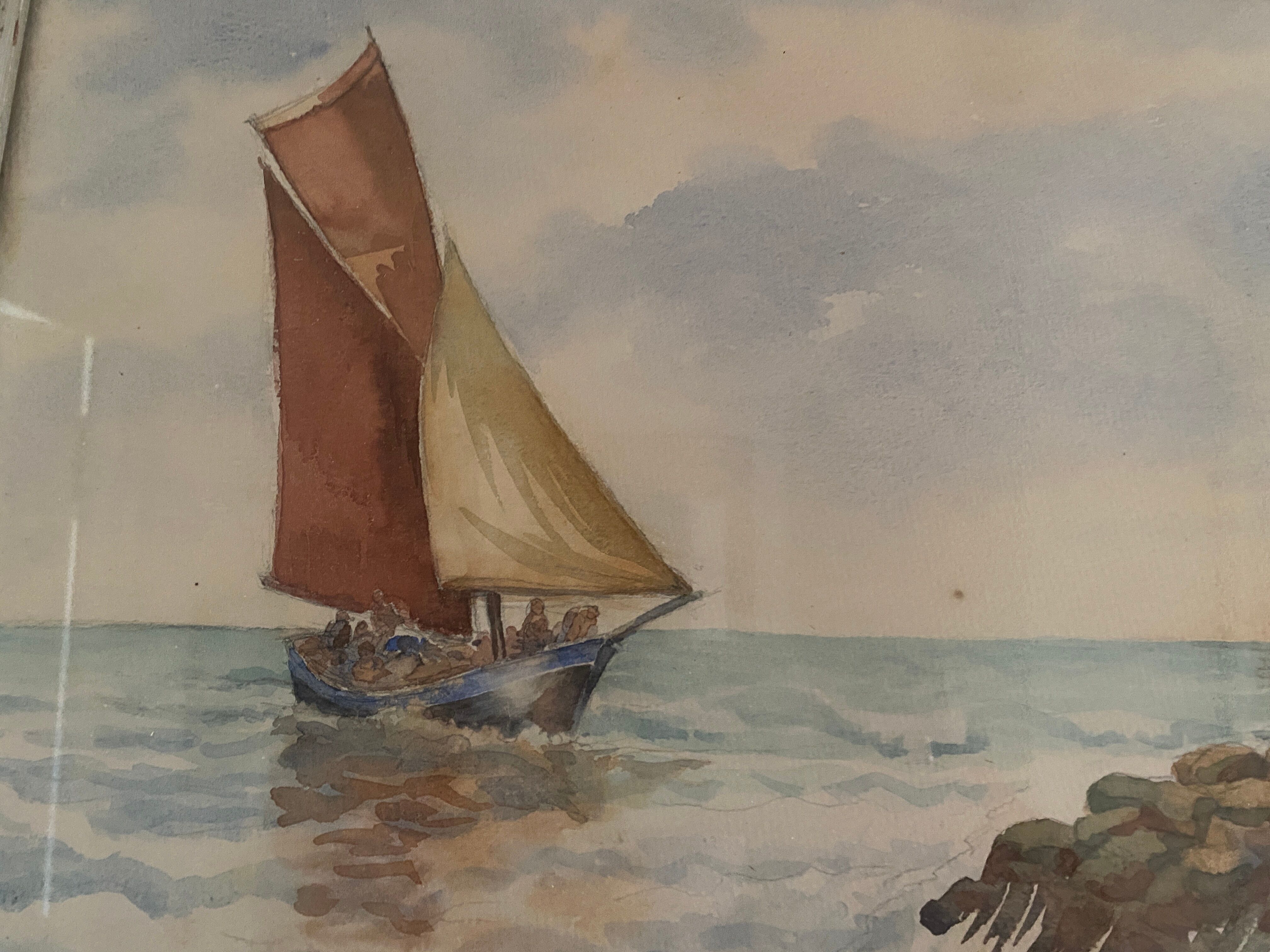 Old marine watercolour