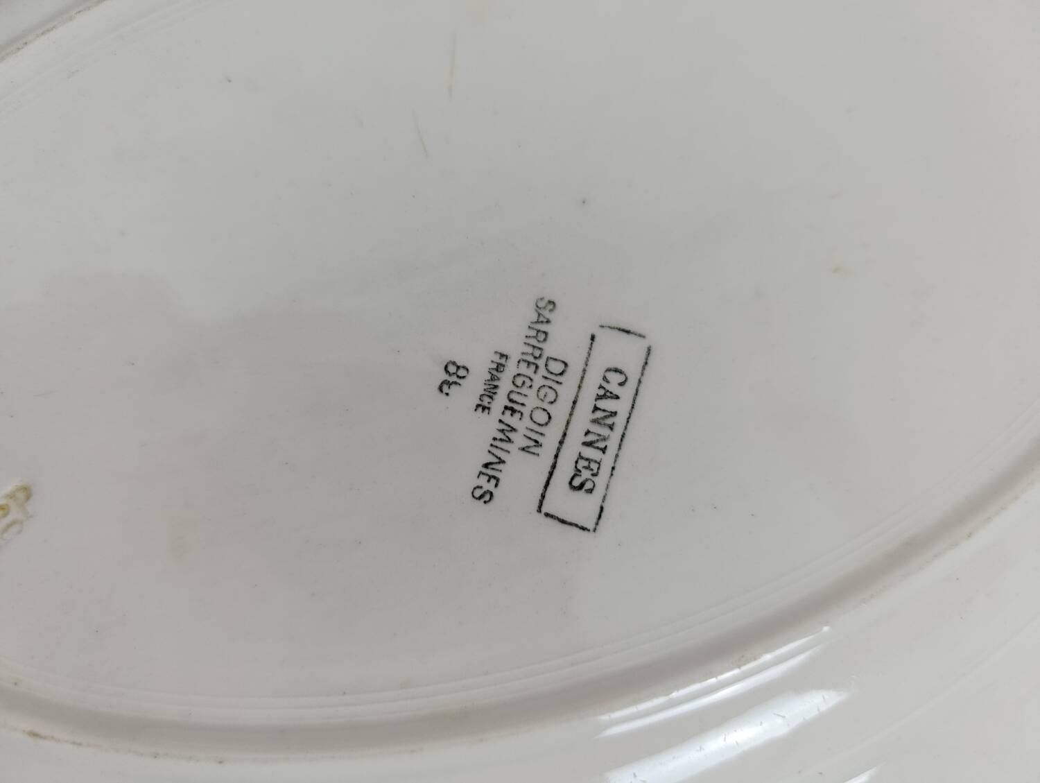 Oval plates Sarreguemines Digoin Cannes set of 2