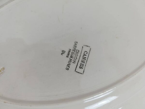 Plats ovales Sarreguemines Digoin Cannes lot de 2