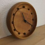 Wall clock in elm wood design