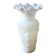Antique vase in large white fairground opaline, vintage France