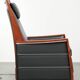 Recliner électrique réglable au design Art Déco en cuir de vache noir