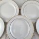 Lot de 12 assiettes dessert en porcelaine double liseré doré Ligne Hôtesse
