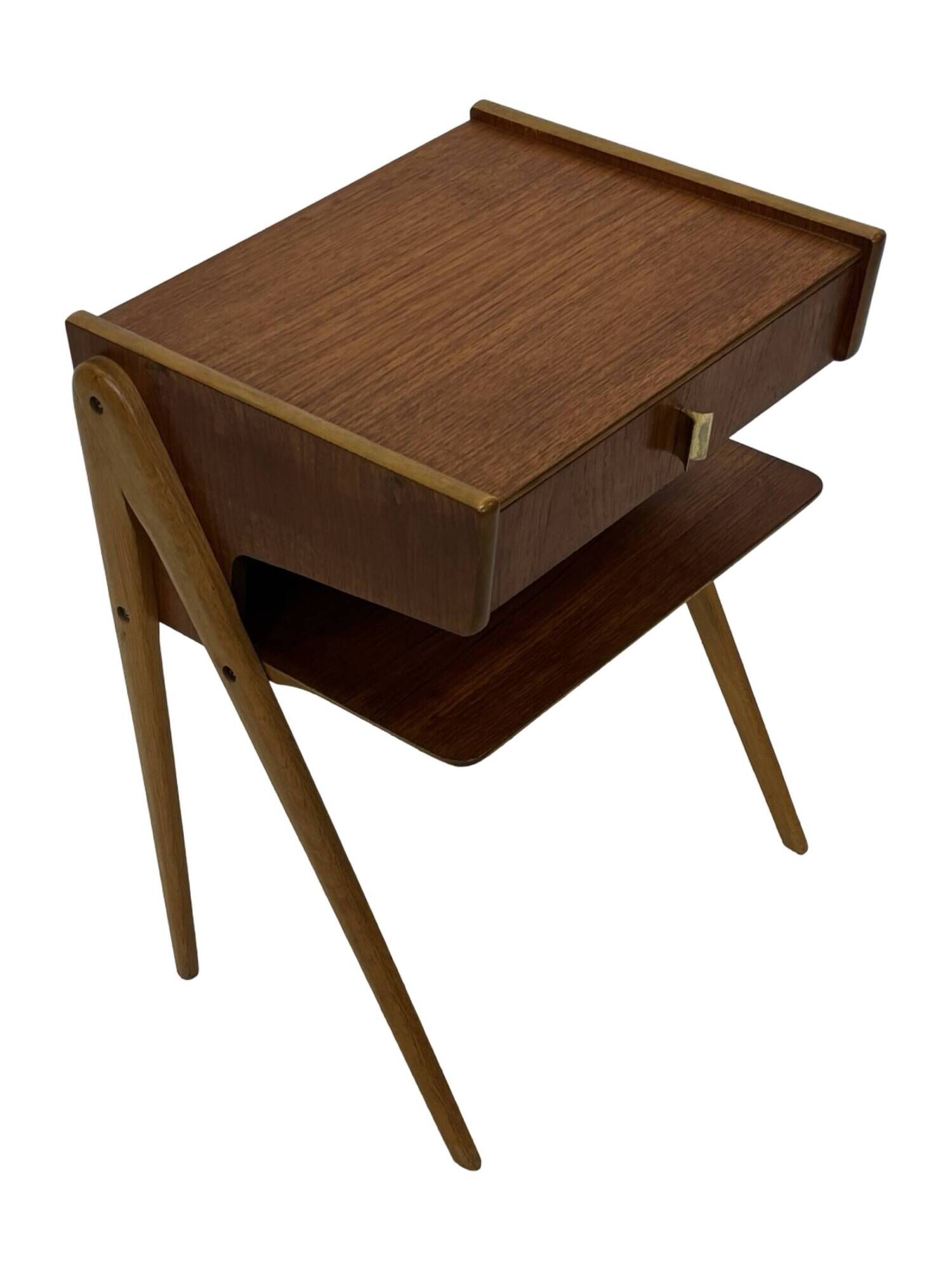 Vintage Scandinavian teak side table/bedside table and 60's Design