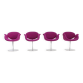 Ensemble de 4 chaises de salle à manger pivotantes Artifort Little Tulip par Pierre Paulin