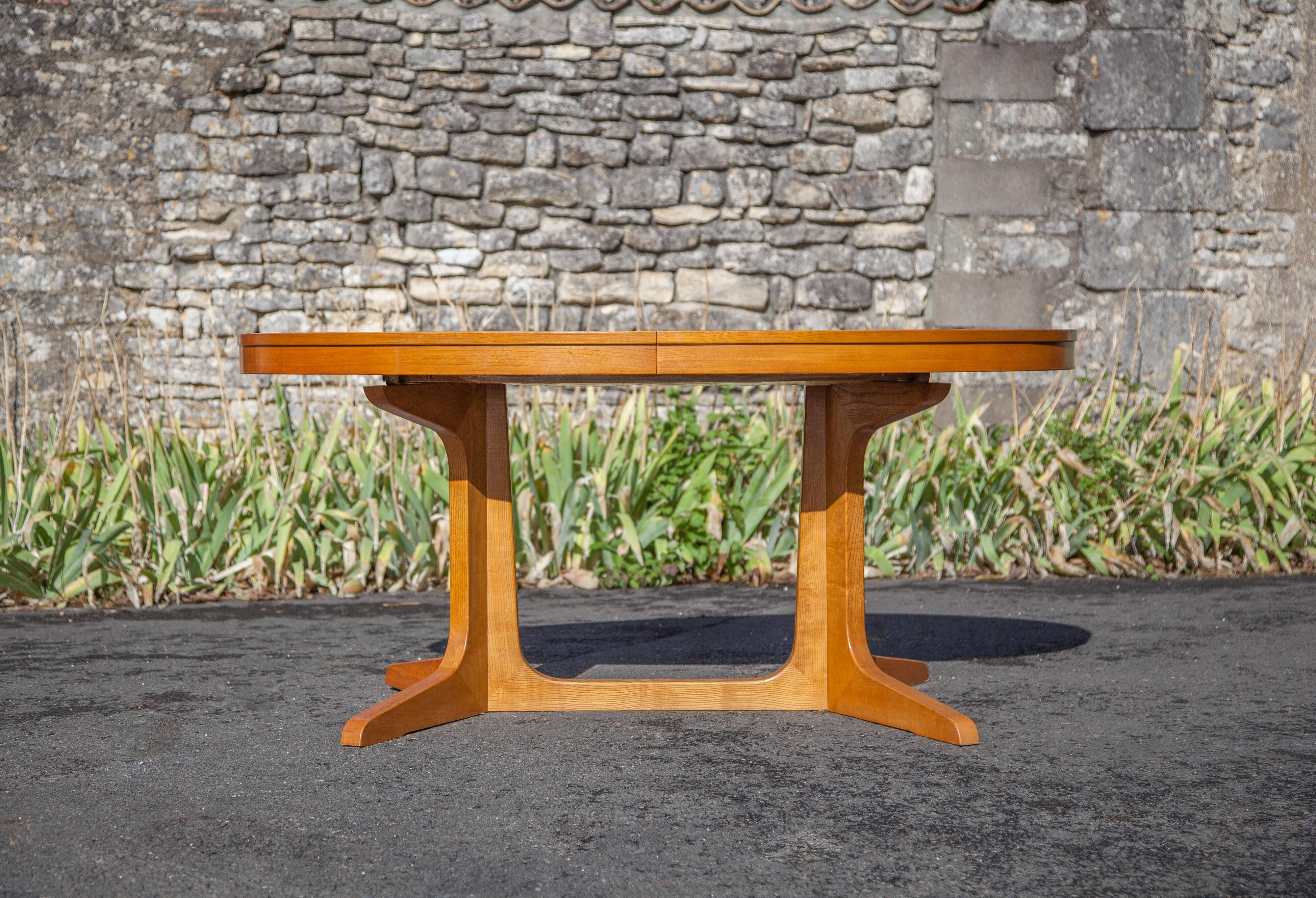 Baumann extendable table, oval table, dining table, wooden table, vintage table, 60's