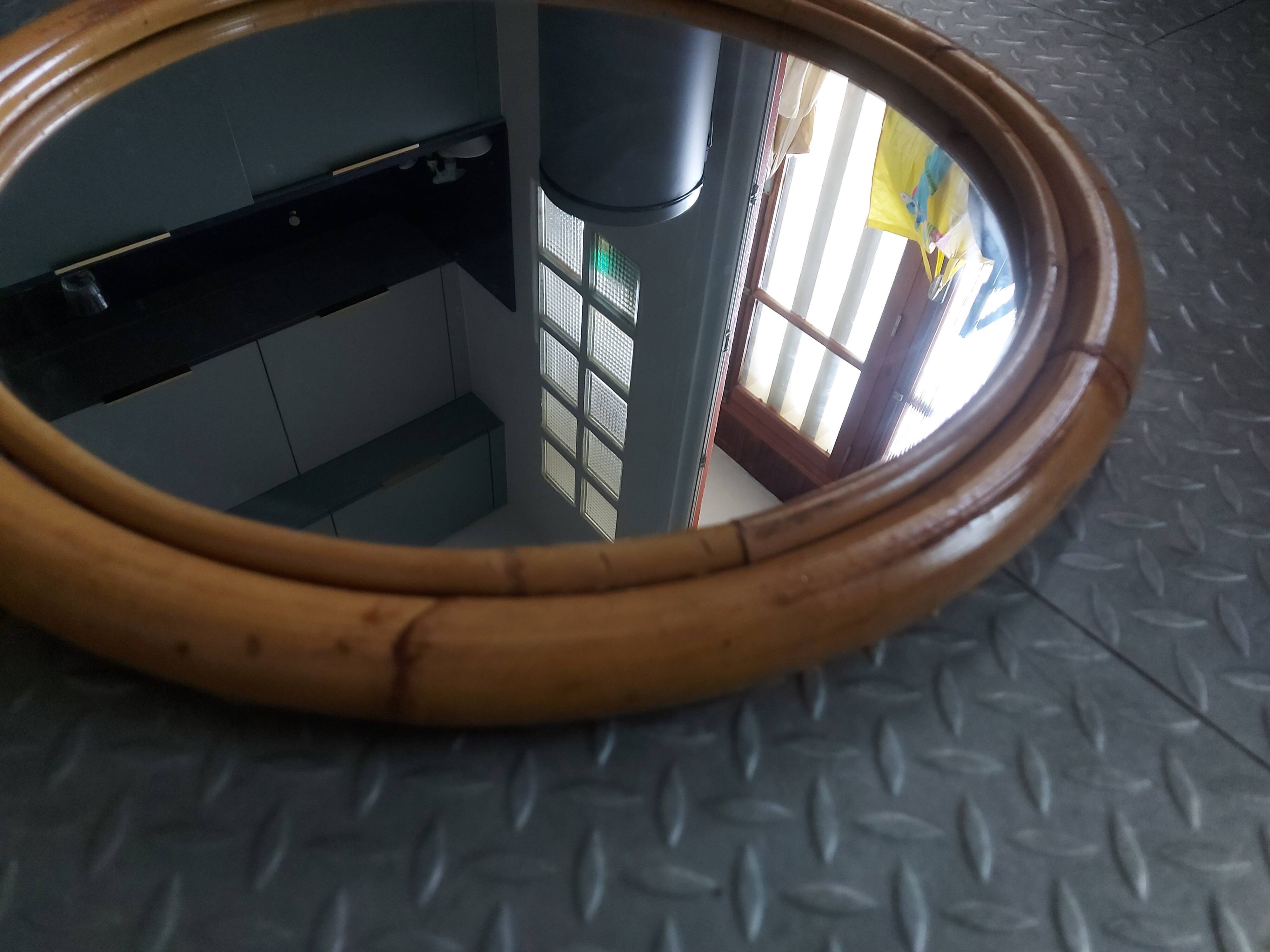 Miroir en bambou