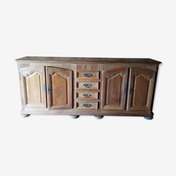 Enfilade oak brut 80s local carpenter