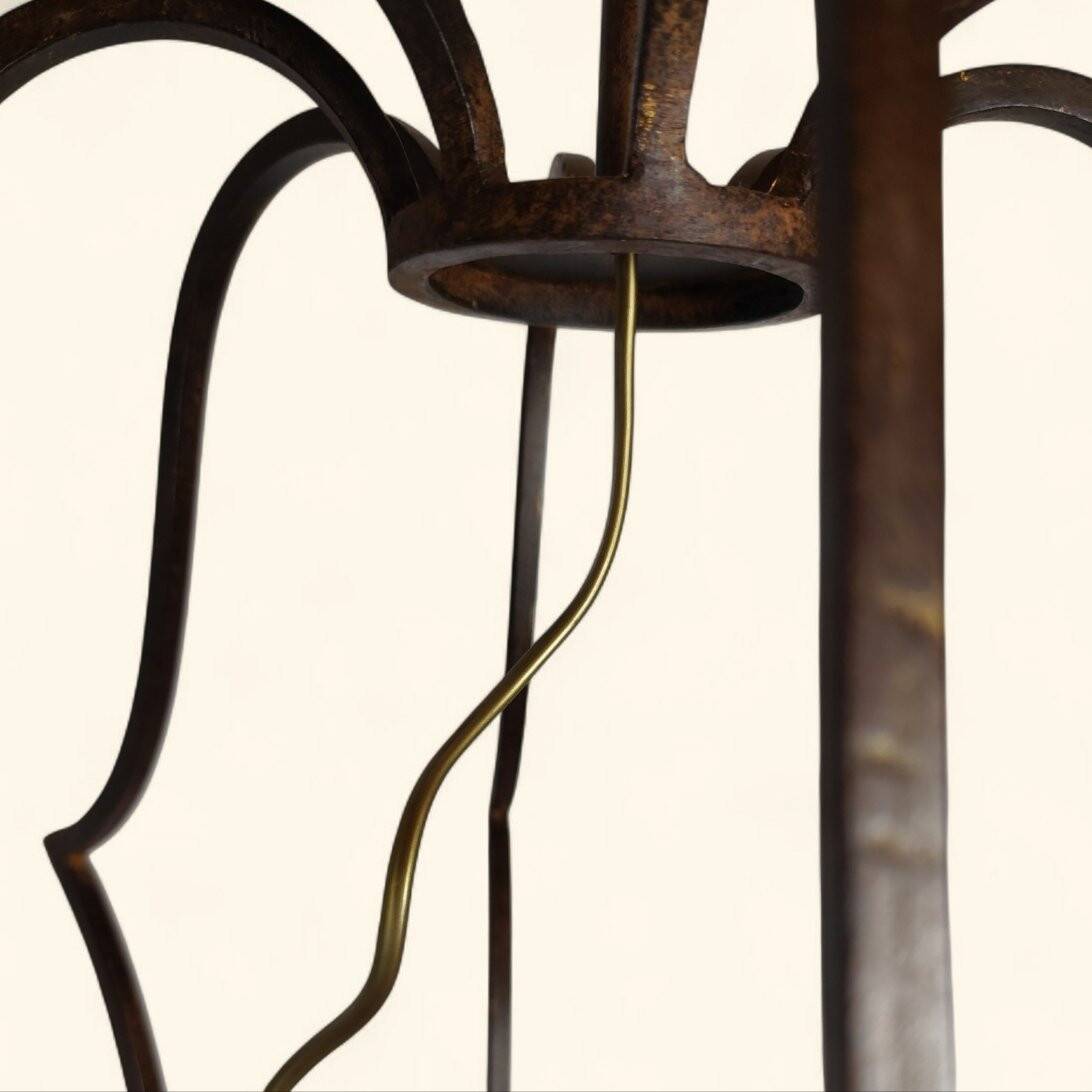 Large "Cage" Lamp Pair in Patinated Bronze - DLG by Jean Royère