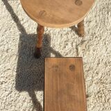 Set 2 decorative milking stools Nature