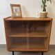 Vintage oak display cabinet from the 1960s.