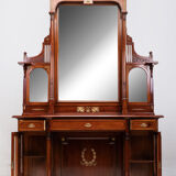 Large Antique Console Table with Mirror, 1910s