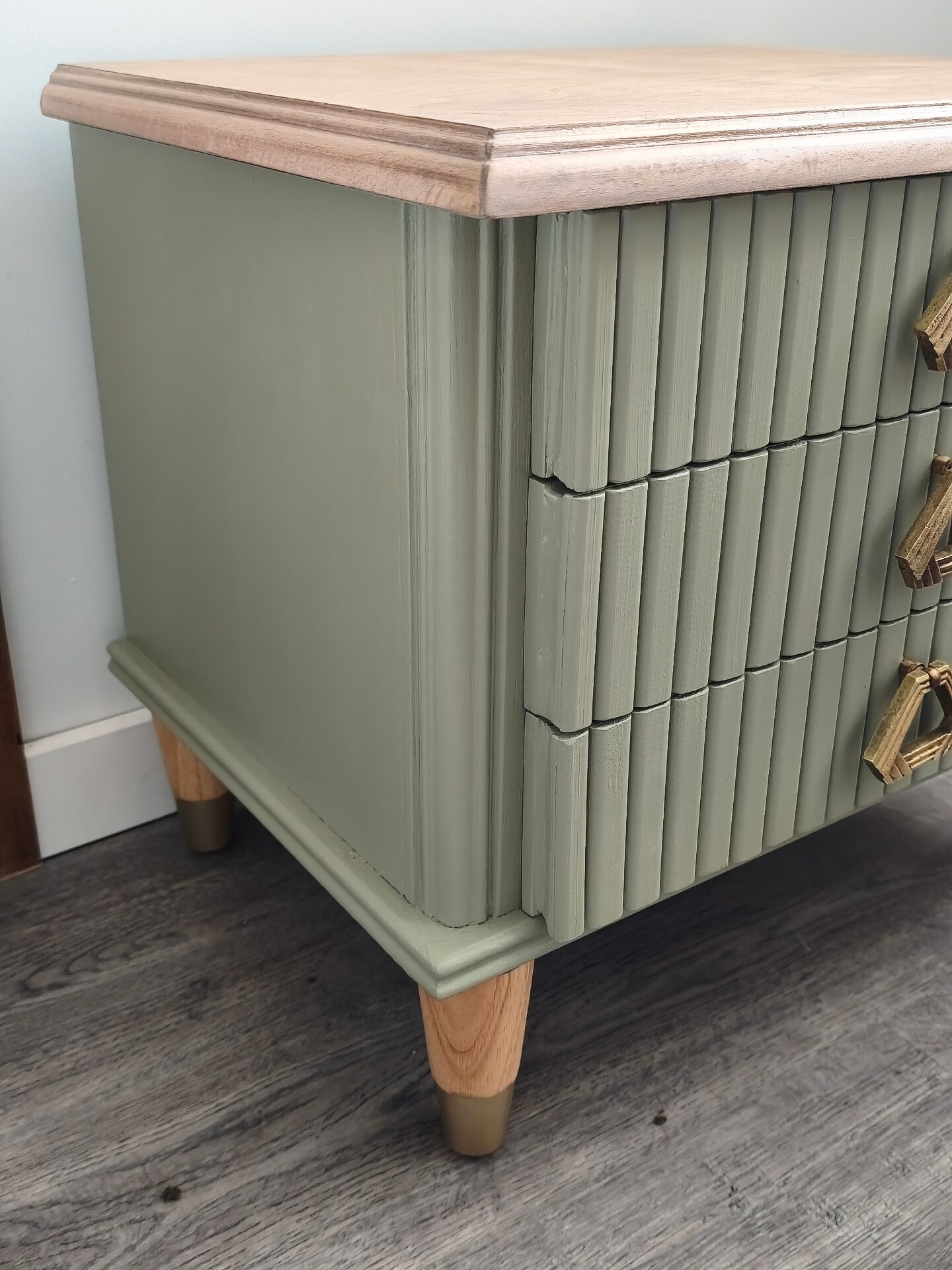 Sage green side table/nightstand