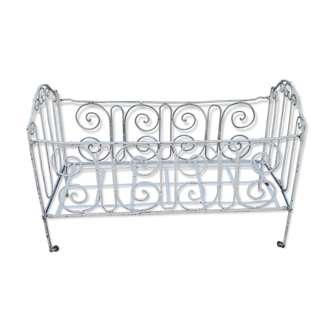 Old wrought iron of the 19 th century folding bed
