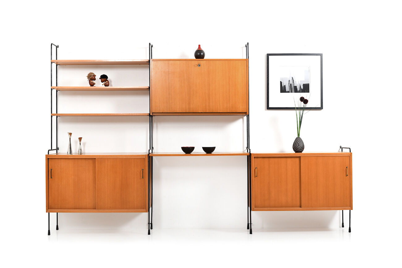 Shelf System Model Omnia in Ash by Ernst Dieter Hilker 1960s