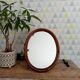 Antique rattan table mirror early 20th century