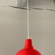 Red geometric pendant light