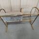 Bench armchair furniture chrome gold 70s