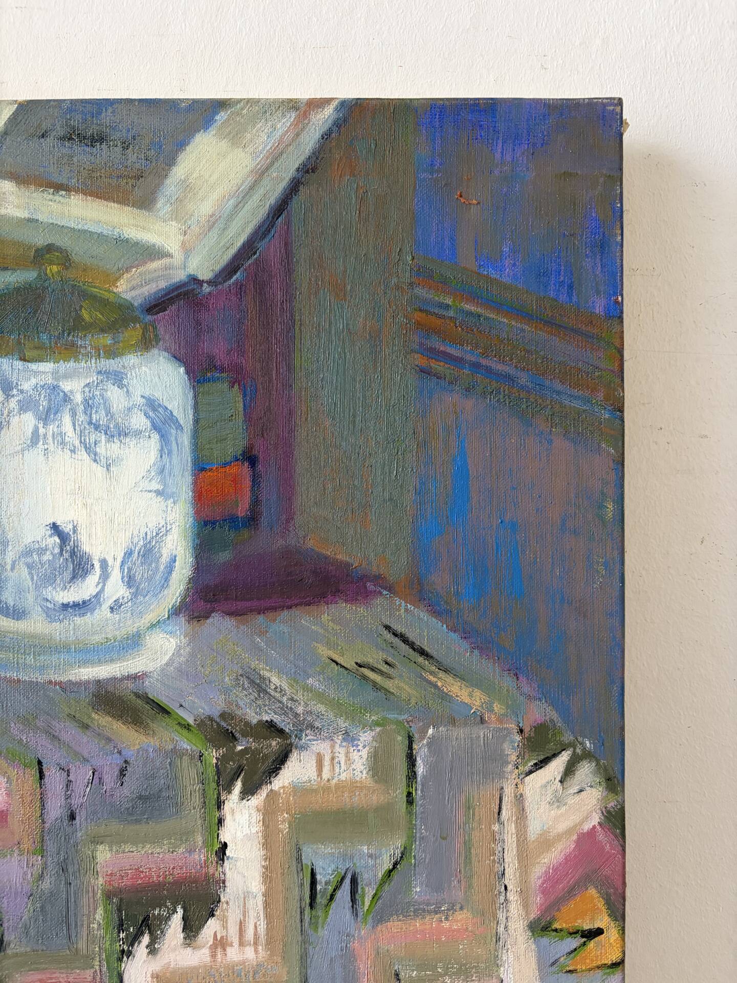 La table de lecture, huile sur toile