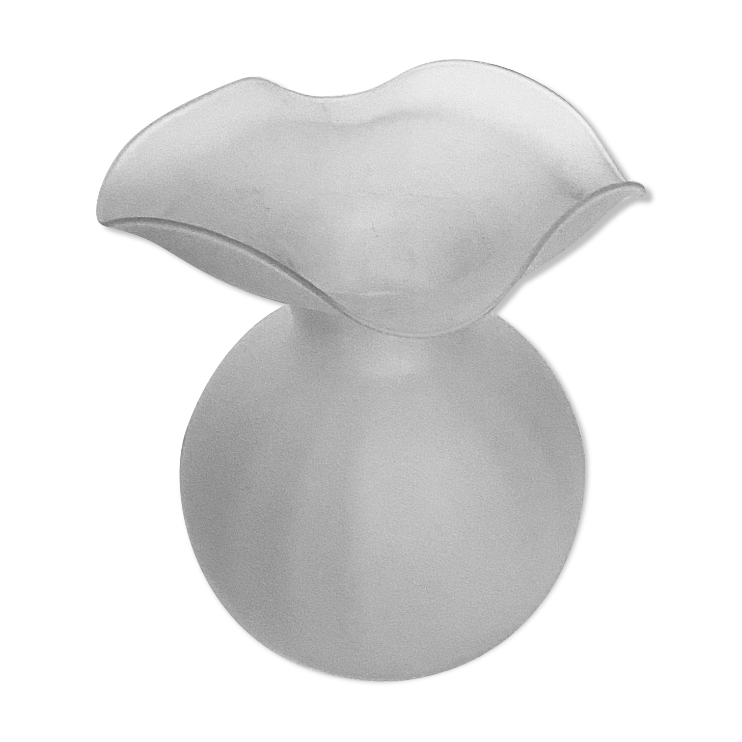 Lancel vase shaped ball frosted glass blown work of Murano